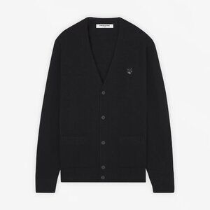 NWT - Maison Kitsune Bold Fox Head Men's Cardigan - Black🦊